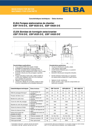 Stationäre Betonpumpen Elba EBP 7018 E