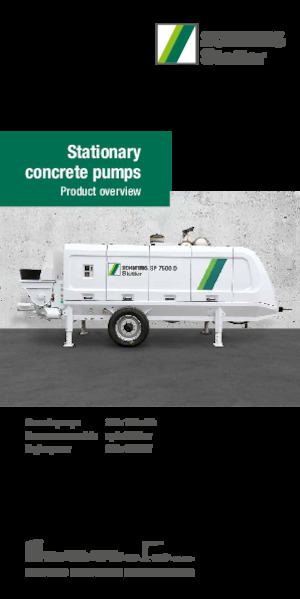 Stationäre Betonpumpen SCHWING-Stetter SP 9500 E Container