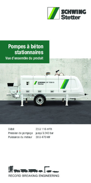 Stationäre Betonpumpen SCHWING-Stetter SP 9500 E Container