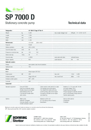 Stationäre Betonpumpen SCHWING-Stetter SP 7000 D