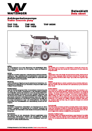 Stationäre Betonpumpen Waitzinger THS 70 D