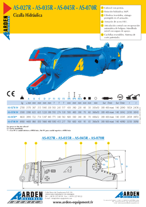 Stahl-Schrottscheren Arden AS 027 R SV