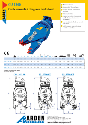 Stahl-Schrottscheren Arden CU 1300 CF