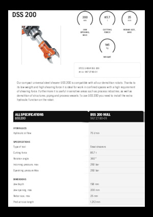Stahl-Schrottscheren Husqvarna DSS 200