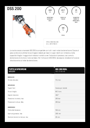 Stahl-Schrottscheren Husqvarna DSS 200