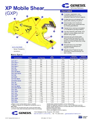 Stahl-Schrottscheren Genesis GXP 700R