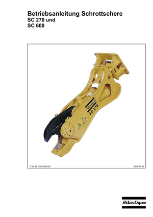 Stahl-Schrottscheren Atlas Copco SC 270