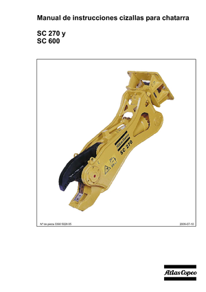 Stahl-Schrottscheren Atlas Copco SC 270