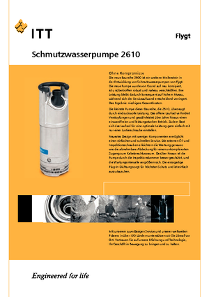 Abwasser-Schlammpumpen Flygt-Pumpen 2610 LR 234