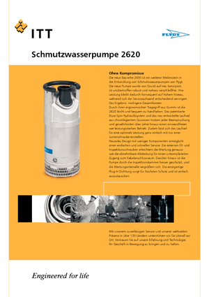 Abwasser-Schlammpumpen Flygt-Pumpen 2620 LR 233