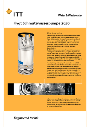 Abwasser-Schlammpumpen Flygt-Pumpen 2630 LR 251