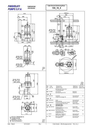 Abwasser-Schlammpumpen Faggiolati G 418 R3V3-S100AA2