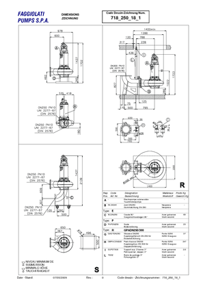 Abwasser-Schlammpumpen Faggiolati G 618 R3C3-V105AA2