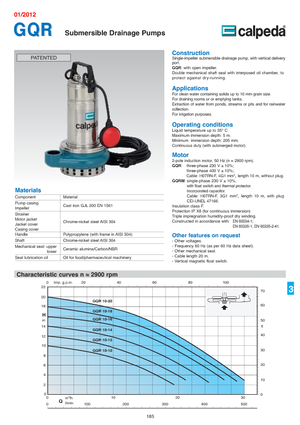 Tauchkörperpumpen-Schmutzwasser Calpeda GQR 10-14