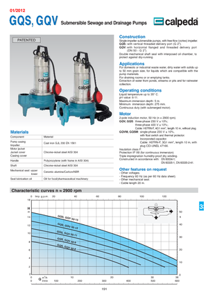 Abwasser-Schlammpumpen Calpeda GQV 50-8
