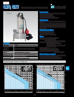 Abwasser-Schlammpumpen Calpeda GXV 40-8
