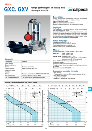 Abwasser-Schlammpumpen Calpeda GXV 40 B