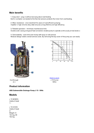 Abwasser-Schlammpumpen ABS-Pumpen J 15 D
