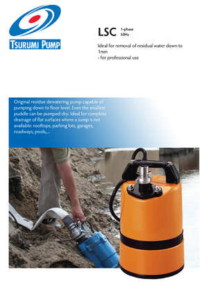 Abwasser-Schlammpumpen Tsurumi-Pumpen LSC1.4S2