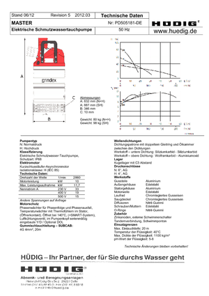 Abwasser-Schlammpumpen Grindex Master N