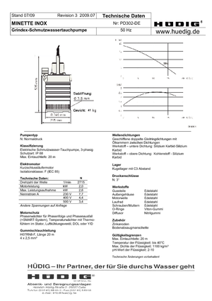 Abwasser-Schlammpumpen Grindex Minette D Inox