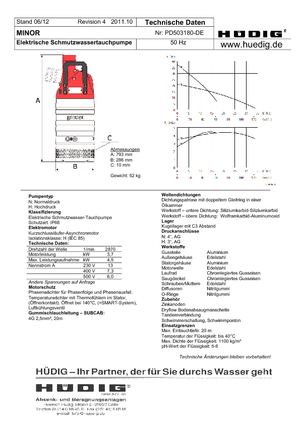 Abwasser-Schlammpumpen Grindex Minor H