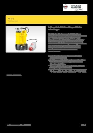 Abwasser-Schlammpumpen Wacker Neuson PS3 3703