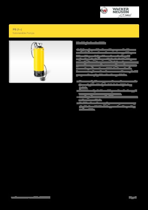 Abwasser-Schlammpumpen Wacker Neuson PST2 400