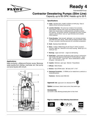 Abwasser-Schlammpumpen Flygt-Pumpen Ready 4