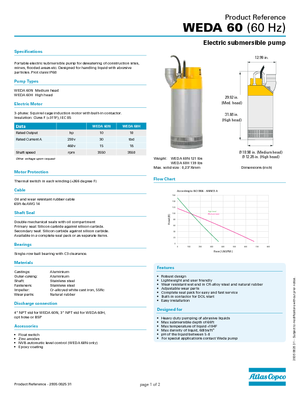 Abwasser-Schlammpumpen WEDA Weda 60 H