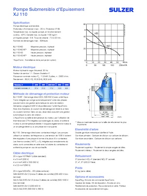 Abwasser-Schlammpumpen Sulzer XJ 110 ND