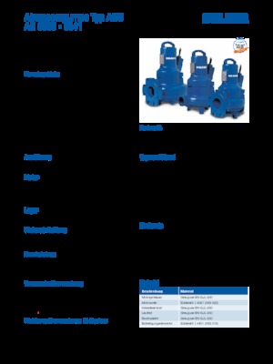 Schmutzwasserpumpen Sulzer AS 0831 S 22-4 D/TKS