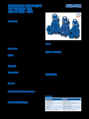 Schmutzwasserpumpen Sulzer AS 0831 S 22-4 D/TKS