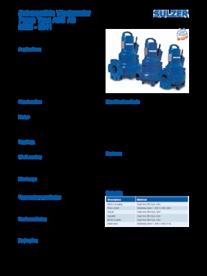 Schmutzwasserpumpen Sulzer AS 0840 S 26-2 D/TKS