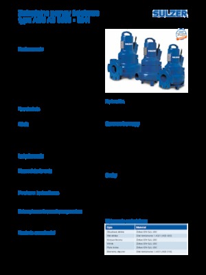 Schmutzwasserpumpen Sulzer AS 0840 S 26-2 D/TKS