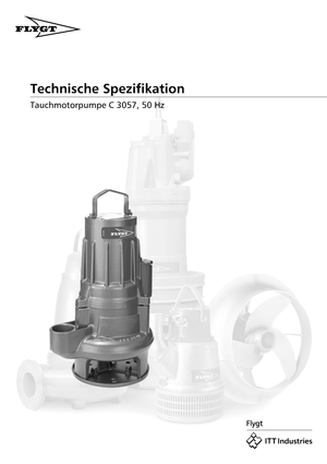 Schmutzwasserpumpen Flygt-Pumpen CS 3057 LR 254