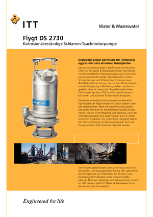 Schmutzwasserpumpen Flygt-Pumpen DS 2730 LR 441