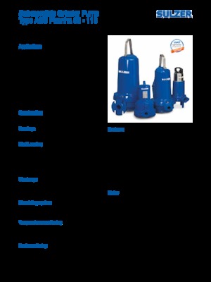 Schmutzwasserpumpen Sulzer Piranha S 17-2