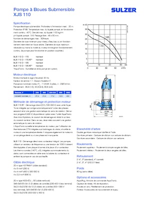Schmutzwasserpumpen Sulzer XJS 110 D-170