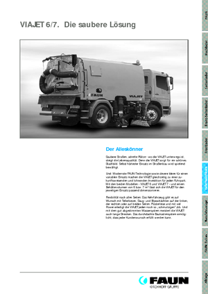 LKW-Kehrmaschinen-Rechtssaugend Faun Viajet 7