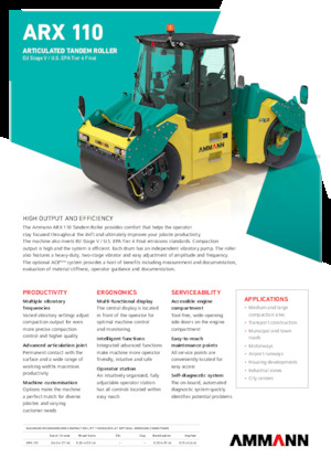 Tandem-Vibrowalzen Ammann ARX 110 St V