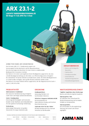 Tandem-Vibrowalzen Ammann ARX 23.1-2