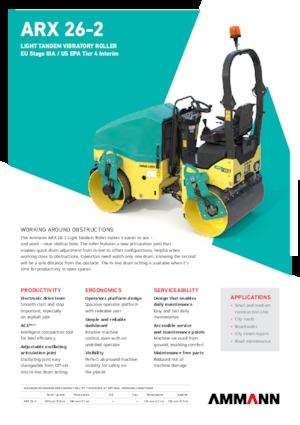 Tandem-Vibrowalzen Ammann ARX 26-2 T4f