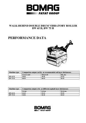 Tandem-Vibrowalzen Bomag BW 65 H E-Start