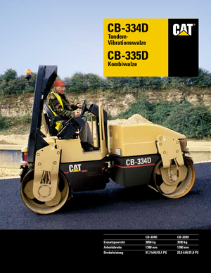 Tandem-Vibrowalzen Caterpillar CB 335 D