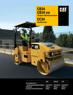 Tandem-Vibrowalzen Caterpillar CB34