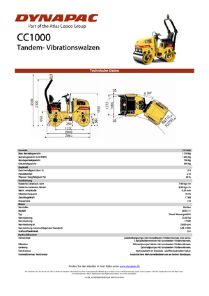 Tandem-Vibrowalzen Dynapac CC 1000