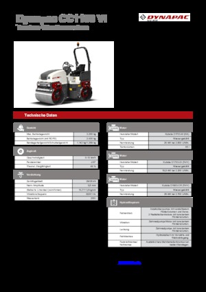 Tandem-Vibrowalzen Dynapac CC 1100 VI