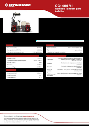 Tandem-Vibrowalzen Dynapac CC 1400 VI