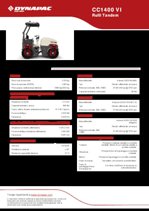 Tandem-Vibrowalzen Dynapac CC 1400 VI